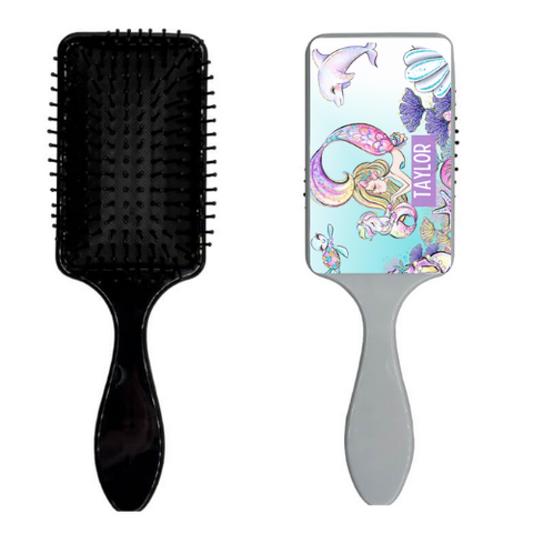 PERSONALISED NAME HAIR BRUSH: MERMAID DESIGN