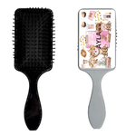 PERSONALISED NAME HAIR BRUSH:LEOPARD DESIGN