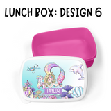 BACK TO SCHOOL PERSONALISED LUNCH BOX: DESIGN 6 MERMAID