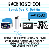 BACK TO SCHOOL PERSONALISED LUNCH BOX & BOTTLE COMBO