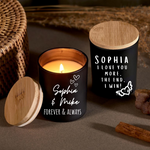 'YOU LIGHT UP MY LIFE'  FOREVER & ALWAYS PERSONALISED CANDLE