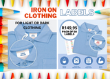 IRON ON CLOTHING LABELS