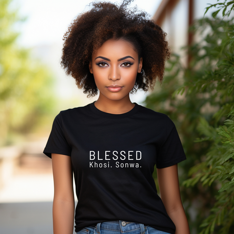 'BLESSED' MOTHER'S DAY PERSONALISED T-SHIRT