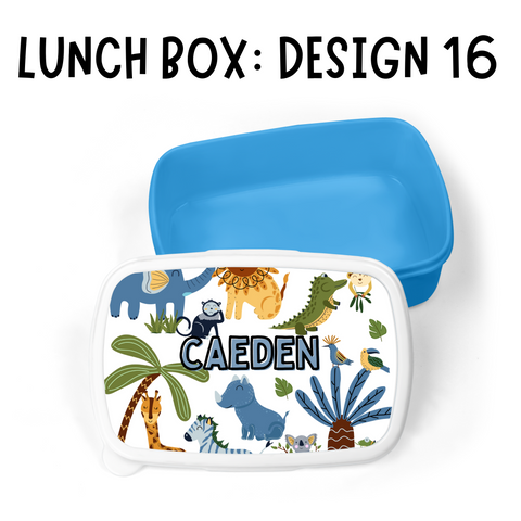 BACK TO SCHOOL PERSONALISED LUNCH BOX: DESIGN 16 SAFARI