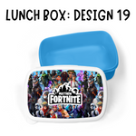 BACK TO SCHOOL PERSONALISED LUNCH BOX: DESIGN 19 FORT NITE