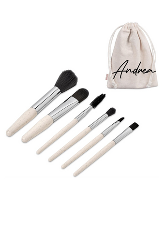 TRAVEL MAKEUP BRUSH SET & BAG