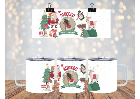 PERSONALISED CHRISTMAS STAINLESS STEEL MUG: DESIGN 4