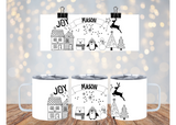 PERSONALISED CHRISTMAS STAINLESS STEEL MUG: DESIGN 6