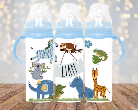 'WILD AT HEART' 8 OZ 240ML PERSONALISED BABY BOTTLE