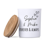 'YOU LIGHT UP MY LIFE'  FOREVER & ALWAYS PERSONALISED CANDLE