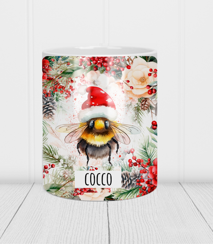 BEE MERRY PERSONALISED MUG