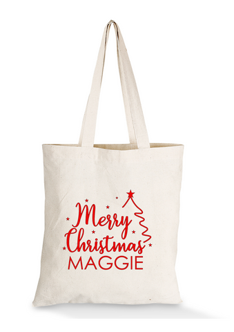 'IT'S TOTES CHRISTMAS TIME ' PERSONALISED  NAME COTTON BAG