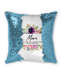 PERSONALISED DRAGON FLY DESIGN FLIP SEQUIN PILLOW (BLUE)