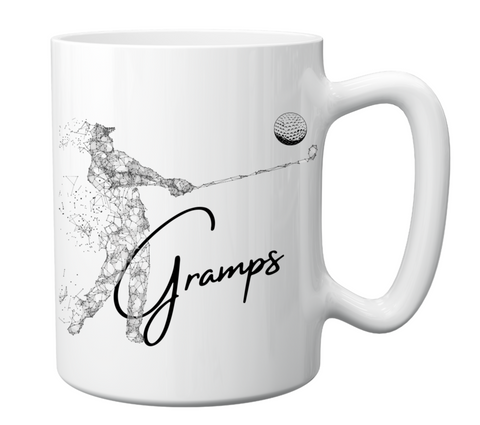 GOLFING GRANDPA SILHOUTTE MUG