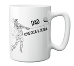 GOLFING DAD PERSONALISED SILHOUTTE MUG