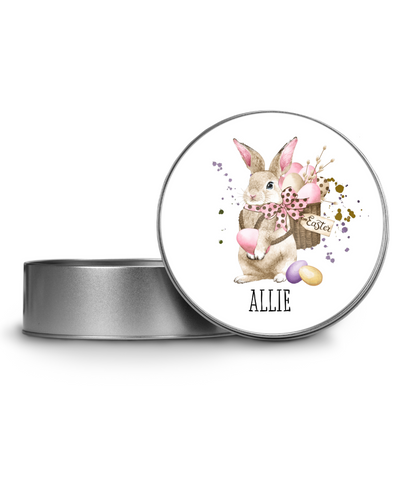 'PINK WITH EGG - CITMENT' EASTER PERSONALISED TREAT TIN