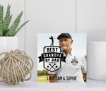 'BEST GRANDPA BY PAR' PERSONALISED CERAMIC 15CM TILE