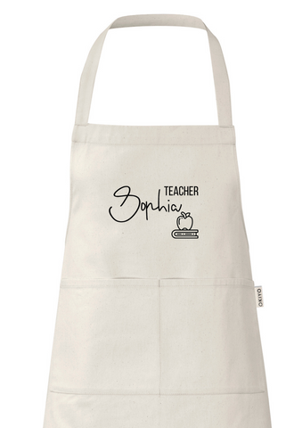 TEACHER APPRECIATION CLASSIC PERSONALISED COTTON APRON