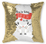 'YOU'RE VERY DEER' PERSONALISED MAGICAL FLIP SEQUIN PILLOW