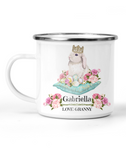 'PRINCESS BUNNY' PERSONALISED ENAMEL MUG DESIGN 2