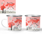 'YOU ARE VERY DEER TO ME' PERSONALISED ENAMEL CUP