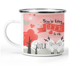 'YOU ARE VERY DEER TO ME' PERSONALISED ENAMEL CUP