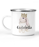 'PRINCESS BUNNY' PERSONALISED ENAMEL MUG DESIGN 3