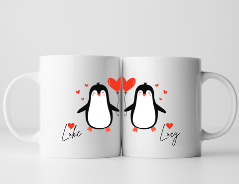 'I FLIPPIN LOVE YOU' VALENTINES PENGUIN MUG