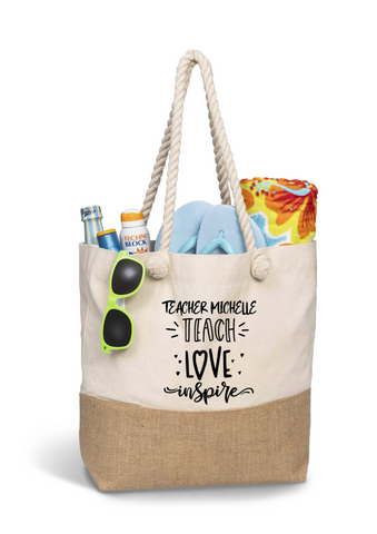 'TEACH LOVE INSPIRE' ALL PURPOSE BAG - PERSONALISED