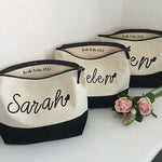 PERSONALISED BRIDE TRIBE COTTON COSMETIC BAG