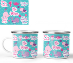 'BE MINE' PERSONALISED ENAMEL CUP