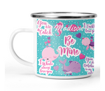 'BE MINE' PERSONALISED ENAMEL CUP