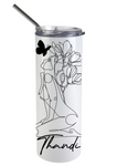 'SOCIAL BUTTERFLY' LINE DESIGN PERSONALISED TUMBLER