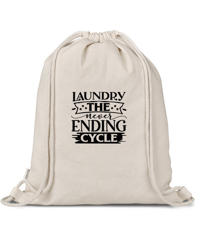 'LAUNDRY THE NEVER ENDING CYCLE' PERSONALISED LAUNDRY BAG 41 CM