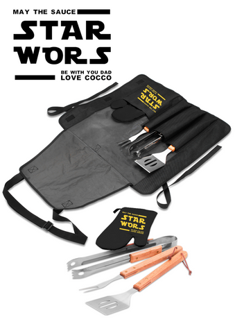 "MAY THE SAUCE BE WITH YOU - STAR WORS" PERSONALISED BRAAI SET