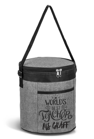 'WORLD BEST TEACHER' BARREL COOLER BAG