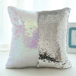 PERSONALISED DRAGON FLY DESIGN FLIP SEQUIN PILLOW (SILVER)