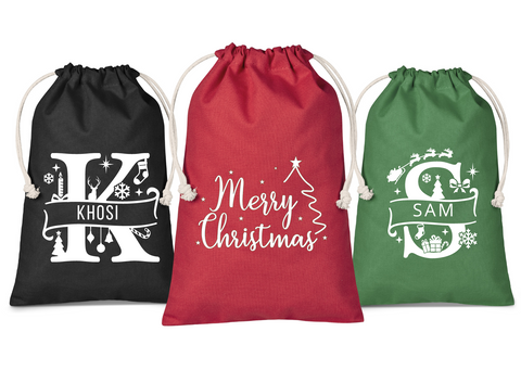 CHRISTMAS GOODIES TABLE DISPLAY BAG SET OF 4