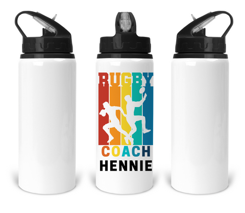 'RUGBY COACH' PERSONALISED SPORTS BOTTLE