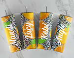 LEOPARD ORANGE SLICES - PERSONALISED SUMMER  TUMBLER 20 OZ