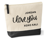 'I LOVE YOU' PERSONALISED MAKEUP BAG