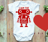 'LOVE MACHINE' VALENTINES DAY BABYGROW