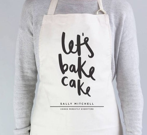 'LET'S BAKE' PERSONALISED APRON