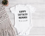 'HAPPY BIRTHDAY MOMMY/DADDY'  PERSONALISED BABY GROWS