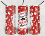 'I RUN ON COFFEE & CHRISTMAS CHEER'  PERSONALISED TUMBLER