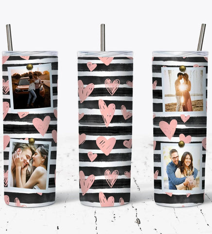 VALENTINES PHOTO 20 OZ WHITE TUMBLER