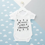 NORDIC STYLE FIRST CHRISTMAS PERSONALISED BABY GROW