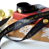 35 MM PERSONALISED CHRISTMAS RIBBON (VARIOUS COLOURS) 20 METERS