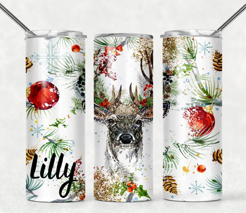 'I LOVE YOU DEERLY' PERSONALISED TUMBLER